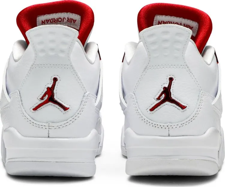 Air Jordan 4 Retro GS Red Metallic Sneakers, red