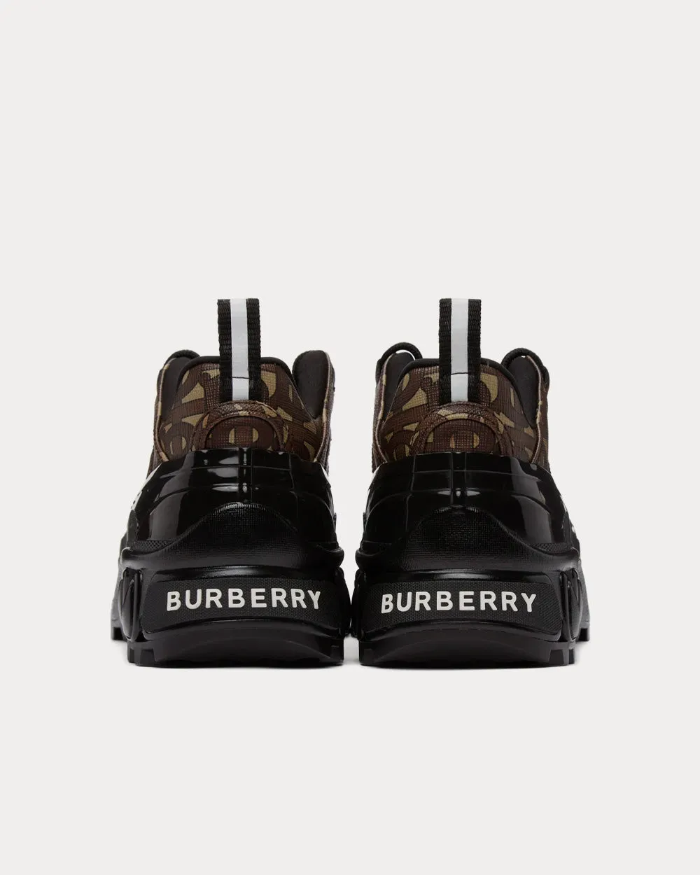Arthur Monogram Print E-canvas Bridle Brown Low Top Sneakers