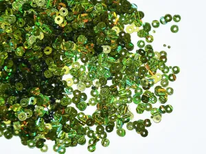 Green Metallic Lustre Circular Plastic Sequins