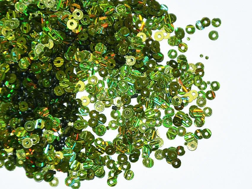 Green Metallic Lustre Circular Plastic Sequins(Wholesale)