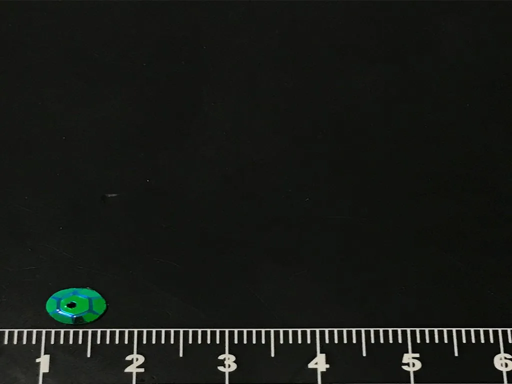 Green Metallic Round Circular Plastic Sequins