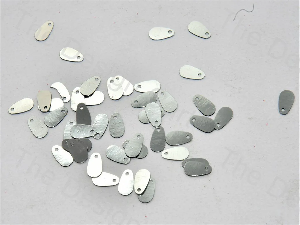 Metallic Silver Hook Sequins