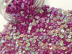 Pink Metallic Round Circular Plastic Sequins