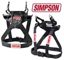 Simpson Hybrid Sport Large Neck Neck Restraint System With Sliding Helmet Tether FIA Post Anchors