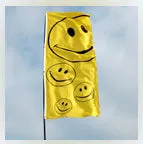 Smile face Banner flag 8ft x 3ft