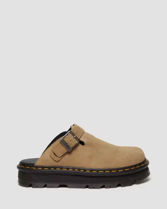 SUEDE CASUAL SLINGBACK PLATFORM MULES