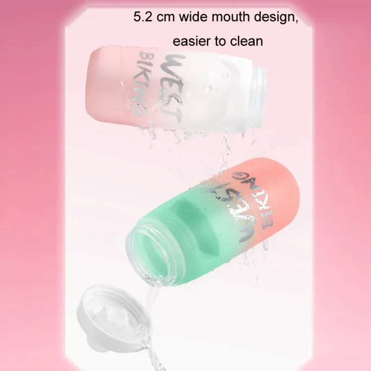 WEST BIKING 750ML Bicycle Water Bottle Portable Outdoor Cycling Water Cup, Color: Black Gray Gradient